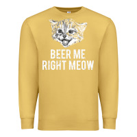 Antique Gold beer me right meow Premium Sweatshirt - linhVisuals