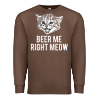 Chestnut beer me right meow Premium Sweatshirt - linhVisuals