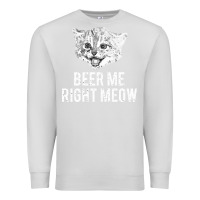 Dove Grey beer me right meow Premium Sweatshirt - linhVisuals
