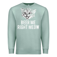 Seafoam beer me right meow Premium Sweatshirt - linhVisuals