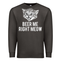 Smoke beer me right meow Premium Sweatshirt - linhVisuals