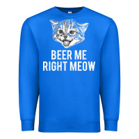 True Royal beer me right meow Premium Sweatshirt - linhVisuals