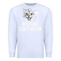 White beer me right meow Premium Sweatshirt - linhVisuals