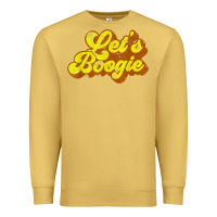 Antique Gold lets boogie shirt vintage dancing 1980s disco themed party t shirt Premium Sweatshirt - linhVisuals