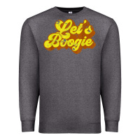Charcoal Heather lets boogie shirt vintage dancing 1980s disco themed party t shirt Premium Sweatshirt - linhVisuals