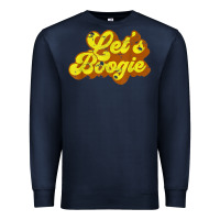 Navy lets boogie shirt vintage dancing 1980s disco themed party t shirt Premium Sweatshirt - linhVisuals