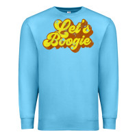 Ocean Blue lets boogie shirt vintage dancing 1980s disco themed party t shirt Premium Sweatshirt - linhVisuals