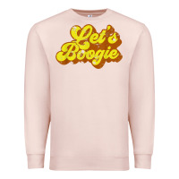 Pale Pink lets boogie shirt vintage dancing 1980s disco themed party t shirt Premium Sweatshirt - linhVisuals