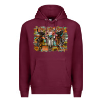 Burgundy cant be tamed Premium Hoodie - RacoonDesign
