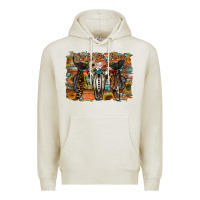 Oatmeal Heather cant be tamed Premium Hoodie - RacoonDesign