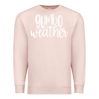 Pale Pink gumbo weather season in louisiana acadiana cajun lifestyle sweatshirt Premium Sweatshirt - linhVisuals