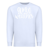 White gumbo weather season in louisiana acadiana cajun lifestyle sweatshirt Premium Sweatshirt - linhVisuals