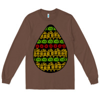 Chestnut african masks teardrop Long Sleeve Tee - BundleAndBundleShop
