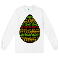 White african masks teardrop Long Sleeve Tee - BundleAndBundleShop