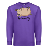 Purple spider pig Premium Sweatshirt - linhVisuals