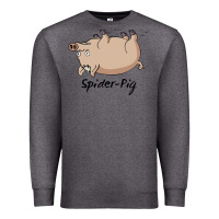 Charcoal Heather spider pig Premium Sweatshirt - linhVisuals