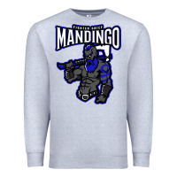Heather Grey mandingo fighter chief, liberian superhero, african ancestry premium t Premium Sweatshirt - linhVisuals
