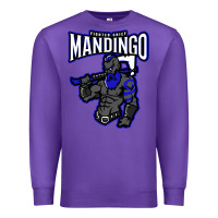 Purple mandingo fighter chief, liberian superhero, african ancestry premium t Premium Sweatshirt - linhVisuals