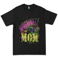 Black Rockin the mom Mother's Day Premium Tee - HowdyJamesFarm