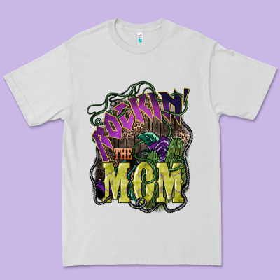 Rockin The Mom Mother's Day Premium Tee Designed By Howdyjamesfarm