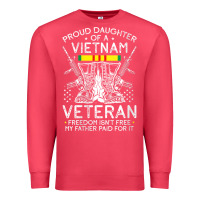 Cardinal womens proud daughter of a vietnam veteran freedom isn't free v neck t Premium Sweatshirt - linhVisuals