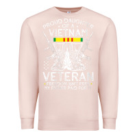 Pale Pink womens proud daughter of a vietnam veteran freedom isn't free v neck t Premium Sweatshirt - linhVisuals