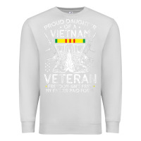 Dove Grey womens proud daughter of a vietnam veteran freedom isn't free v neck t Premium Sweatshirt - linhVisuals