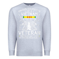 Heather Grey womens proud daughter of a vietnam veteran freedom isn't free v neck t Premium Sweatshirt - linhVisuals