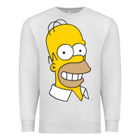 Oatmeal Heather the simpsons homer simpson face sweatshirt Premium Sweatshirt - linhVisuals