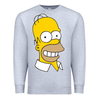 Heather Grey the simpsons homer simpson face sweatshirt Premium Sweatshirt - linhVisuals