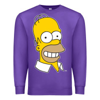 Purple the simpsons homer simpson face sweatshirt Premium Sweatshirt - linhVisuals