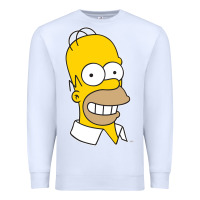White the simpsons homer simpson face sweatshirt Premium Sweatshirt - linhVisuals
