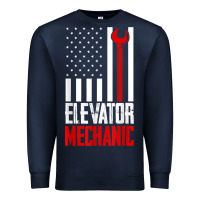 Navy elevator mechanic american flag gift for elevator technician t shirt Premium Sweatshirt - linhVisuals