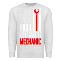Oatmeal Heather elevator mechanic american flag gift for elevator technician t shirt Premium Sweatshirt - linhVisuals