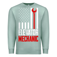 Seafoam elevator mechanic american flag gift for elevator technician t shirt Premium Sweatshirt - linhVisuals