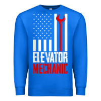 Elevator Mechanic American Flag Gift For Elevator Technician T Shirt Premium Sweatshirt | Teevron