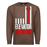 Chestnut elevator mechanic american flag gift for elevator technician t shirt Premium Sweatshirt - linhVisuals