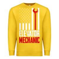 Lemon elevator mechanic american flag gift for elevator technician t shirt Premium Sweatshirt - linhVisuals