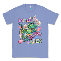 Colony Blue Easter Saurus Rex Easter Day Classic Tee - CowGirlArtShop
