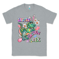 Heather Grey Easter Saurus Rex Easter Day Classic Tee - CowGirlArtShop