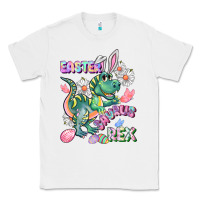 White Easter Saurus Rex Easter Day Classic Tee - CowGirlArtShop