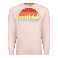Pale Pink vintage retro evolution of the pinball lover premium t shirt Premium Sweatshirt - linhVisuals