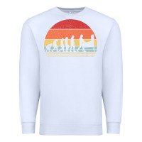 White vintage retro evolution of the pinball lover premium t shirt Premium Sweatshirt - linhVisuals