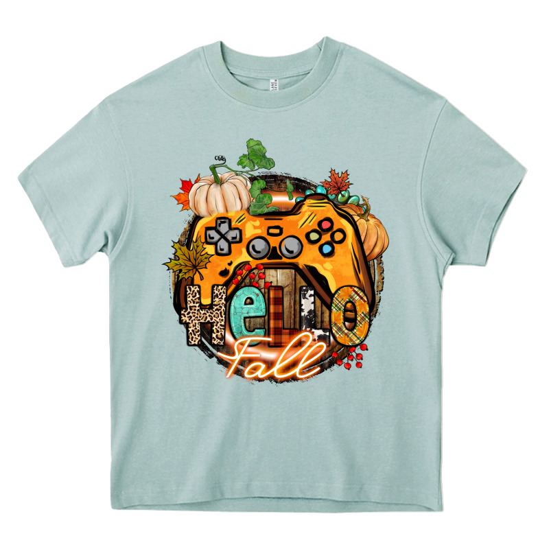 Hello Fall Gamer Heavy Core Tee by CowGirlArtShop | Teevron