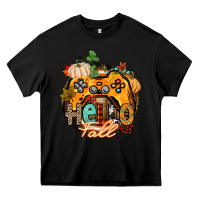 Black hello fall gamer Heavy Core Tee - CowGirlArtShop