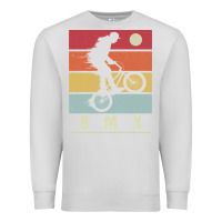 Dove Grey bmx vintage bike fans kids gift boys bmx pullover hoodie Premium Sweatshirt - linhVisuals