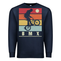Navy bmx vintage bike fans kids gift boys bmx pullover hoodie Premium Sweatshirt - linhVisuals