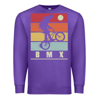 Purple bmx vintage bike fans kids gift boys bmx pullover hoodie Premium Sweatshirt - linhVisuals