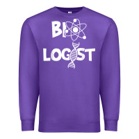 Purple biologist   funny biology student cell science chemistry dna t shirt Premium Sweatshirt - linhVisuals
