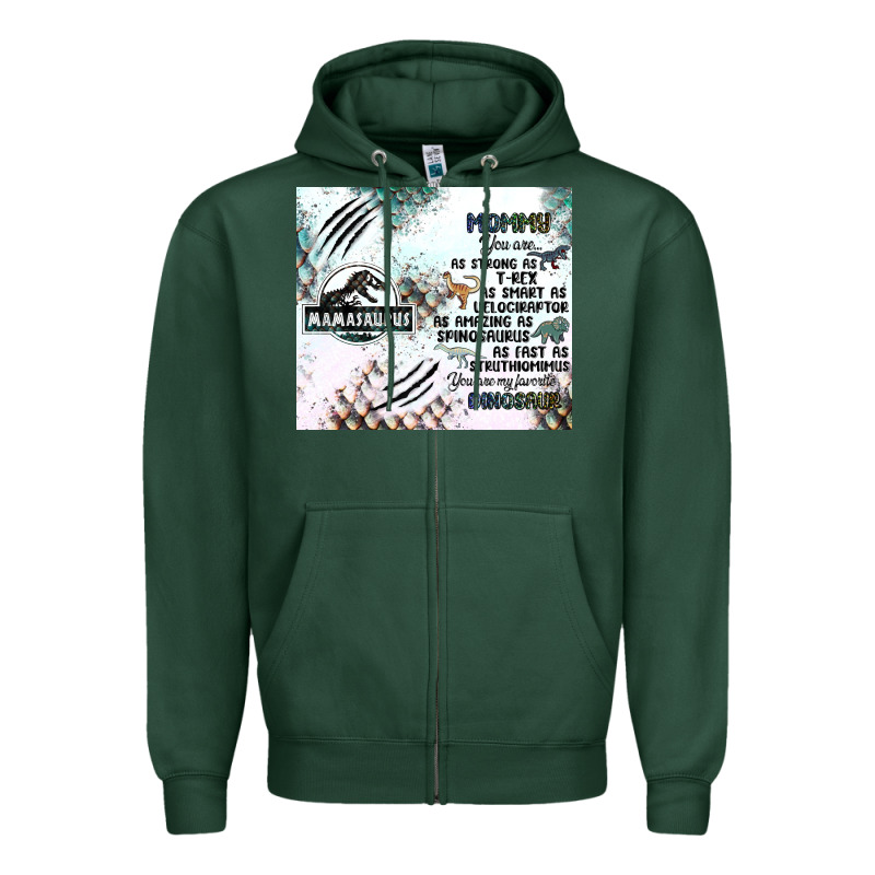 Don't Mess With Mamasaurus Zipper Hoodie by JahusDesignShop | Teevron